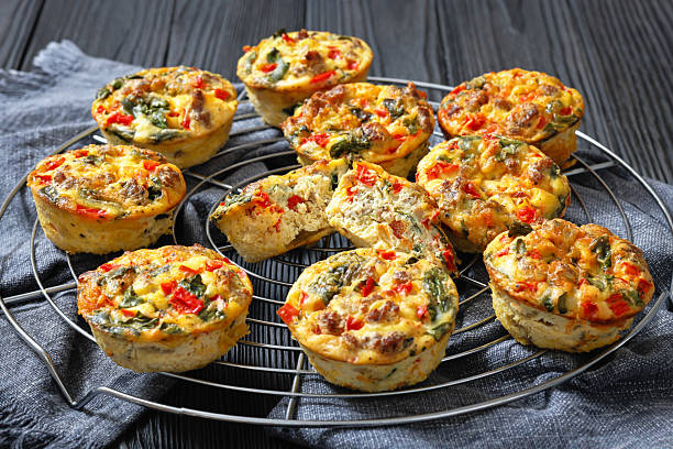istock Frittata egg muffins with ground beef and veggies 2214504394