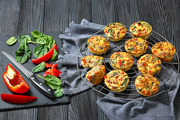 istock Frittata egg muffins with ground beef and veggies 2214504395
