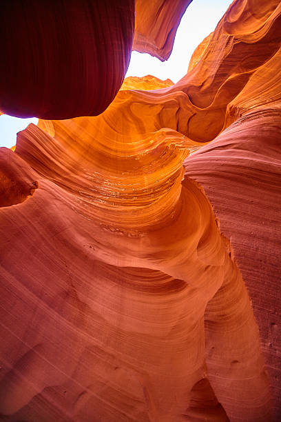 istock Antelope Canyon Warm Glow, Textured Rock Walls, Eye-Level View 2214513713