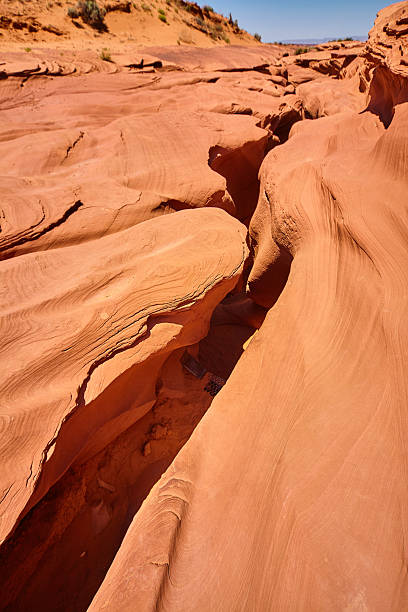 istock Antelope Canyon Sandstone Erosion Patterns, Aerial Perspective 2214514088