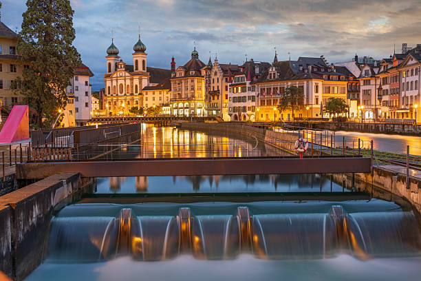 istock Lucerne, Switzerland from Spreuerbrucke Bridge 2214515113