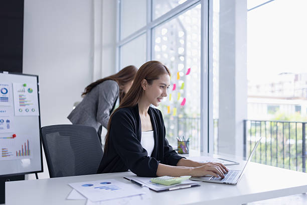 istock Business technology in boardroom for training marketing concept. 2214525506