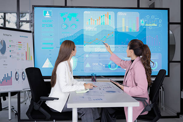 istock Business technology in boardroom for training marketing concept. 2214525616
