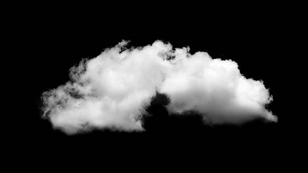 istock Cloud sky isolated White fluffy on black background for design overlay 2214530831