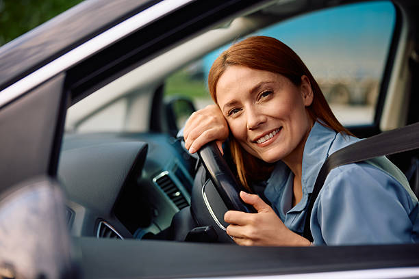 istock She really enjoys driving a car! 2214535465