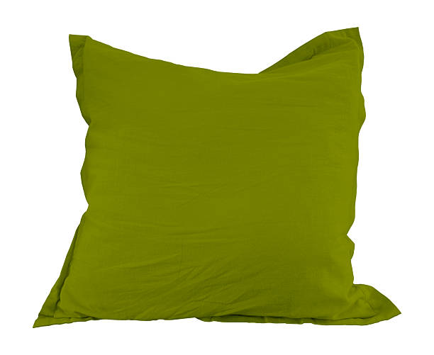istock real olive green square cushion isolated on background with clipping path. blank green pillow. 2214536865