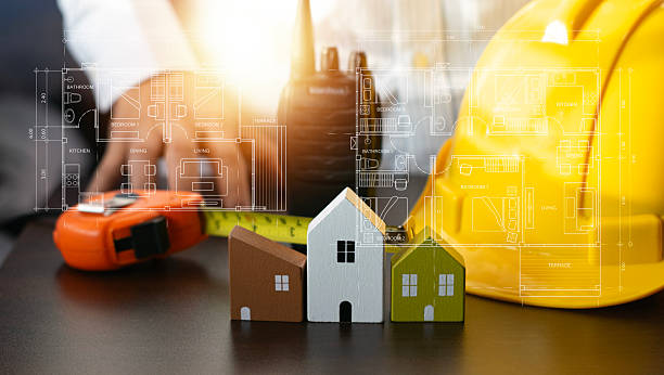 istock Industry 5.0 concept, construction design, construction site engineer, construction industry and design 2214539771