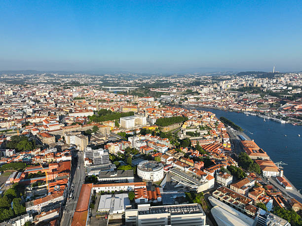 istock Overhead view of central Porto and Douro River 2214543117