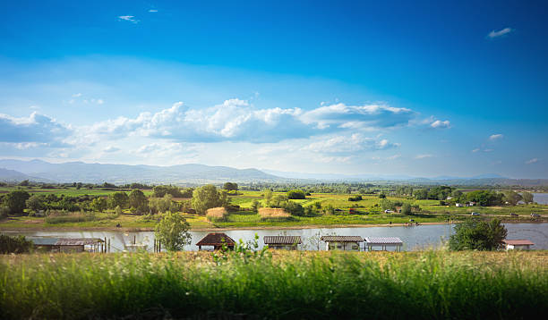 istock Landscape from the lake, spring sunny day 2214544299