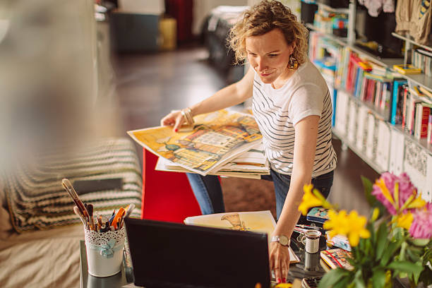 istock Artist working at home 2214553616