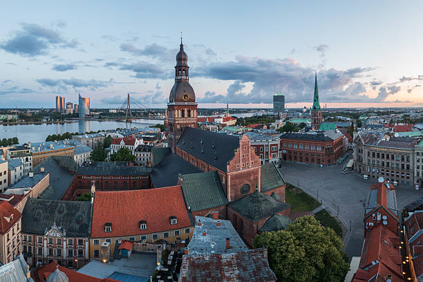 istock Old Town Riga panorama in early morning 2214553943