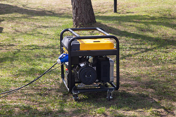 istock Portable gasoline generator.The use of an autonomous energy source. An additional source of energy. 2214558581
