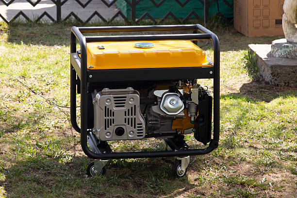 istock Portable gasoline generator.The use of an autonomous energy source. An additional source of energy. 2214558589