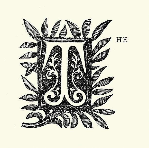 istock Capital letter T, The, Design, Flowers, Floral pattern, Victorian 19th Century 2214567411