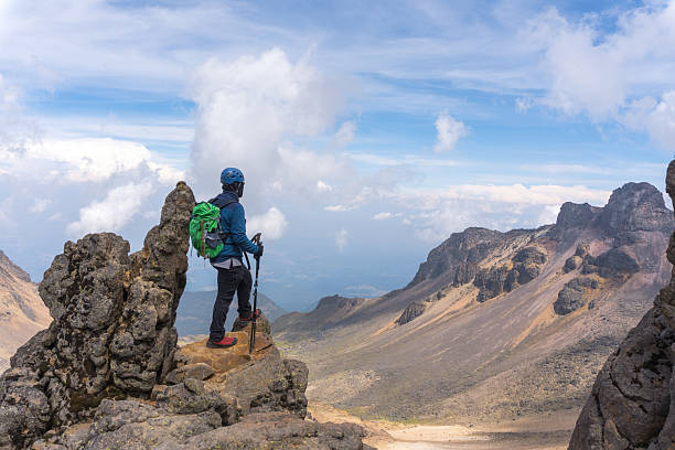 View from the Barranco Wall down to the Camp, Mount Kilimanjaro