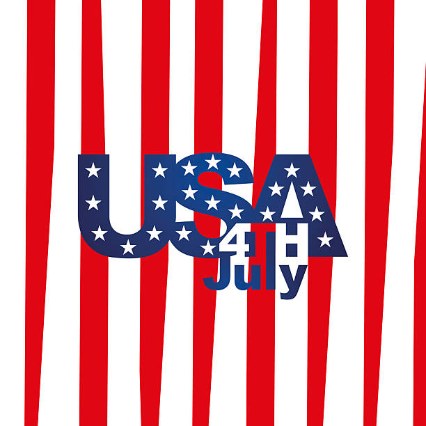 istock USA 4th of July blue white logo icon on red white striped background 2214578793