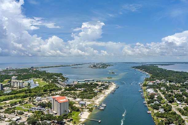 istock Aerial view of the beach at Perdido Key 2214599408