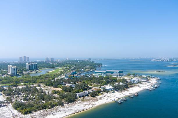 istock Aerial view of the beach at Perdido Key 2214599427