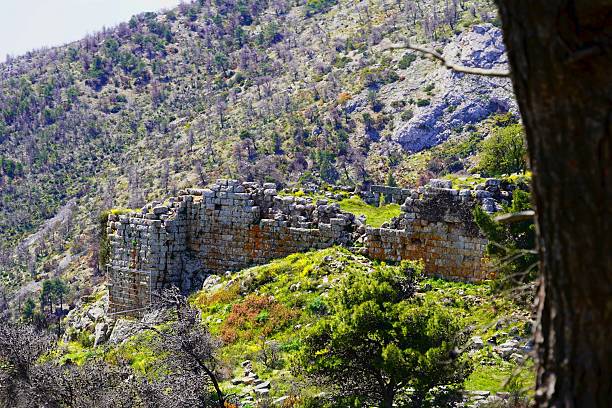 View of the historic fortress of Fyli, on mount Parnitha, near Athens, where the democratic Athenians gathered to overthrow the 30 tyrants in 403 BCE