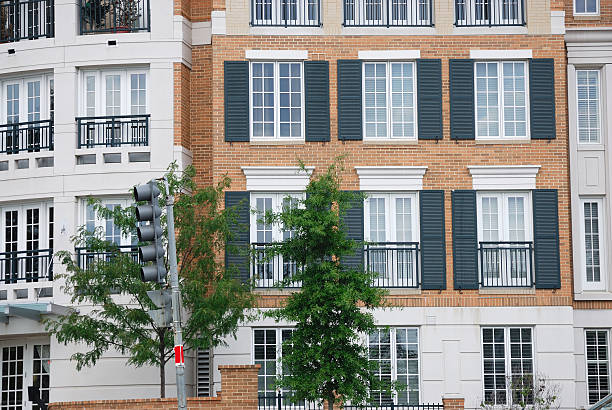istock close up on facade view of apartment building 2214603135