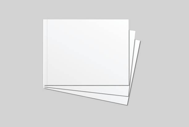 istock Vector realistic 3d magazine mockup with white blank cover isolated on background. For the business presentation magazine, notebook, booklet, brochure, catalogue or a publisher advertising corporate 2214604453