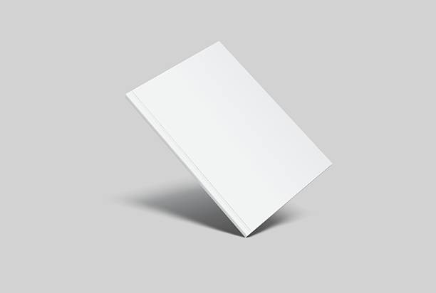 istock Vector realistic 3d magazine mockup with white blank cover isolated on background. For the business presentation magazine, notebook, booklet, brochure, catalogue or a publisher advertising corporate 2214604466