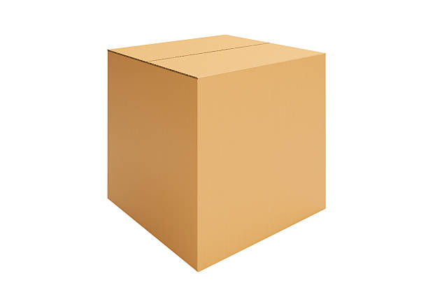 istock Brown Cardboard paper box isolated on white background 2214605175