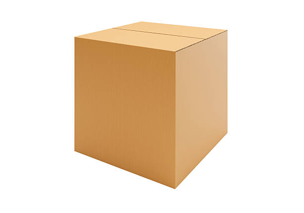 istock Brown Cardboard paper box isolated on white background 2214605184