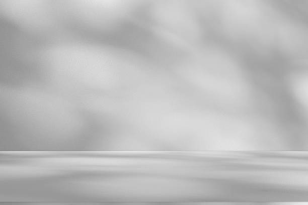 istock Wall interior background, studio and backdrops show products.with shadow from window color white . background for text insertion and presentation product 2214611119