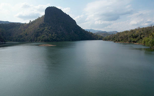 istock Aerial view of the river and mountain views 2214613096