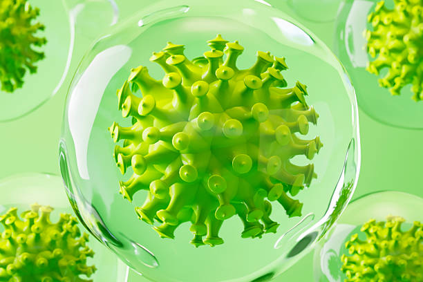 Mucus character as a green snot concept as a runny nose liquid shaped as a contagious monster with a blank sign as a medical illness symbol for sinus or nasal infection or virus bacterial infection as a 3D illustration.