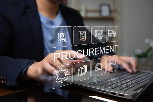 istock Procurement Management Industry concept. Supply Chain retail logistics, transportation suppliers, import export and transport industry,  virtual screen for with supply chain and retail logistics. 2214622905