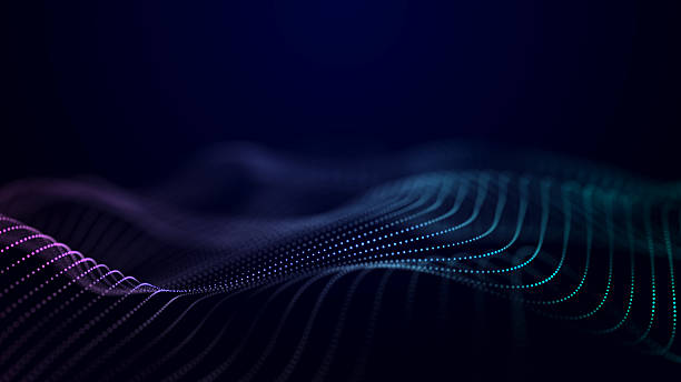 istock Abstract wave of musical sounds. Smooth information transfer. 3D rendering. 2214630507