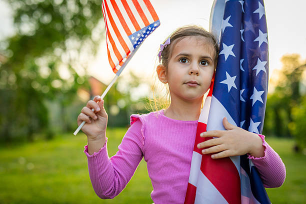 istock Happy child celebrating Independence Day 2214630954