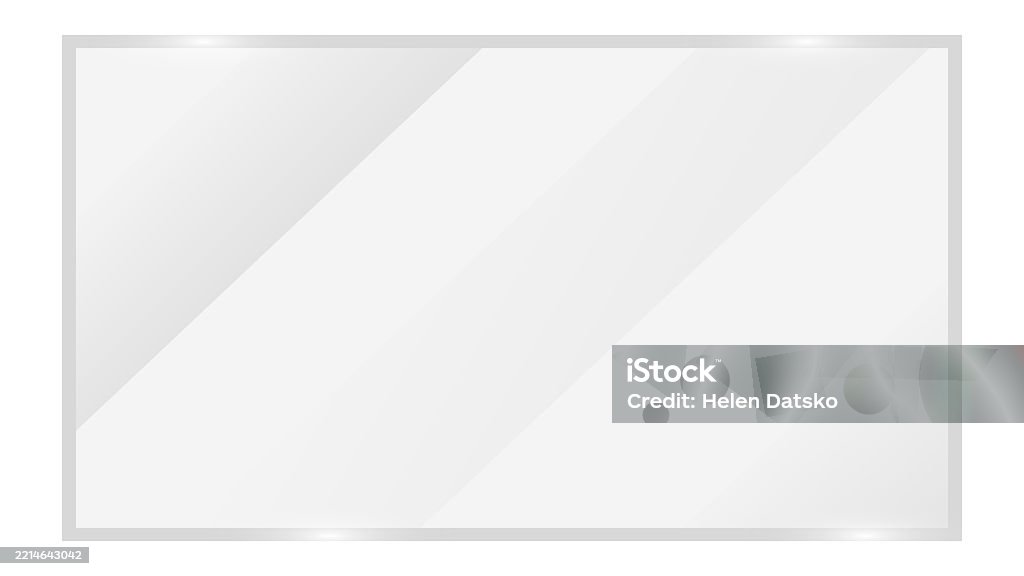 Transparent Glass Rectangle With Reflection Ui Interface Element Stock ...