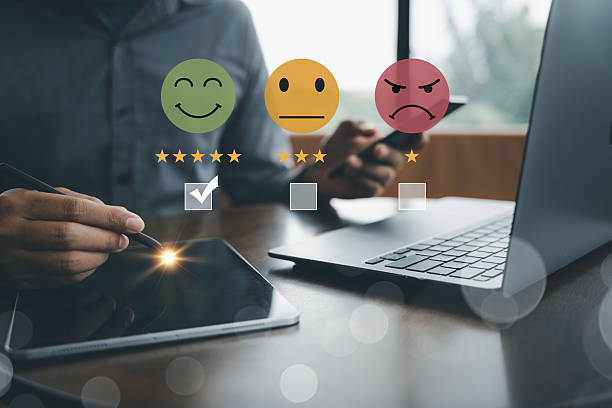 istock A businessman evaluating customer satisfaction and service quality 2214650461