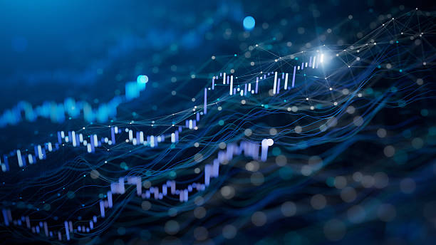 3d rendered financial graphs, symbolizing success and positive market conditions. Perfectly usable for topics like stock exchange, financial technology or business and economy in general.
