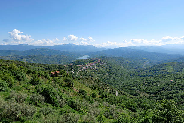 Landscape view in a natural park in Campania.