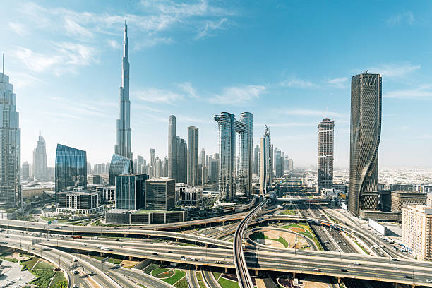 istock Dubai skyline featuring Burj Khalifa and surrounding skyscrapers 2214664934