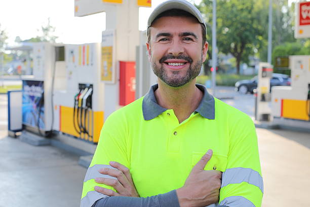 istock Handsome gas station worker portrait 2214665196