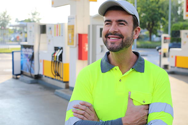 istock Handsome gas station worker portrait 2214665236