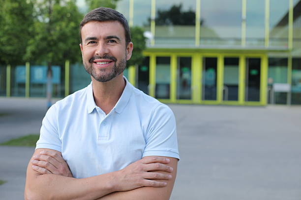 istock Handsome entrepreneur smiling close up 2214665377