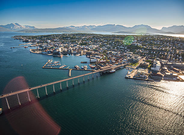 istock Bridge of city Tromso, Norway 2214670468