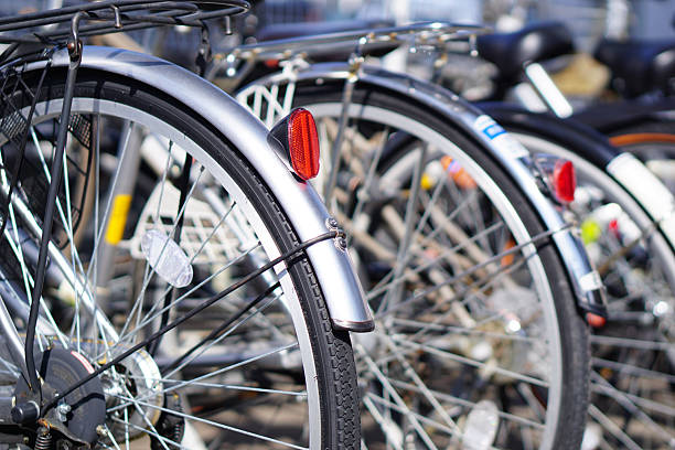 istock Bicycle parking lot on a sunny day in Japan 2214674974