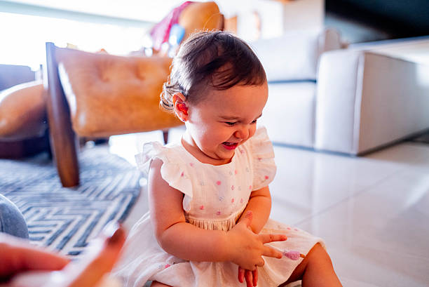 Baby girl at home