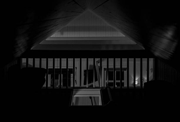 istock Interior of a cottage by night 2214684098