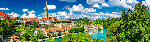 istock Bern Minster with Aare River and old town, Switzerland 2214684454