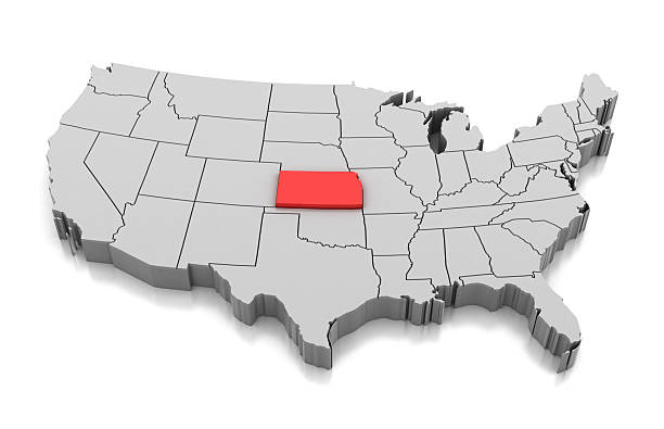 Triptych of Iowa State Maps - A Series of Iowa Silhouettes in Blue, Yellow, and Red on a White Background, Illustrating Diversity and State Pride. 3D Style