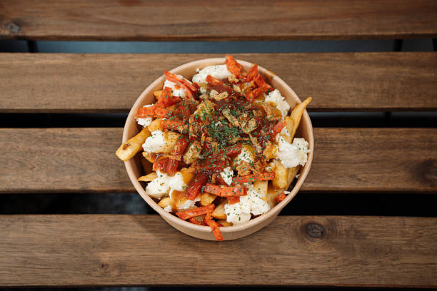istock Poutine fries with chees and chorizo 2214691943