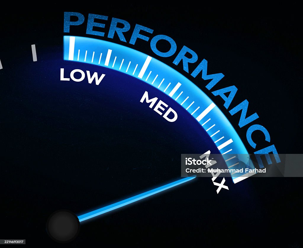 Max Speedometer Vector Maximum Performance Showing On The Blue Glowing Speedometer With Needle ...